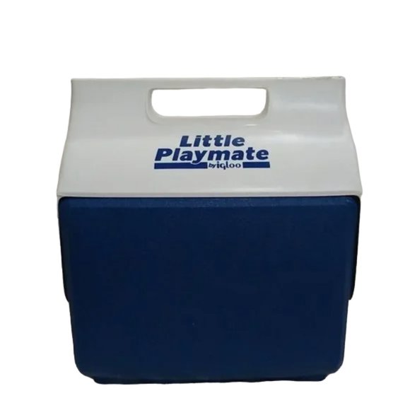 Vintage Little Playmate by Igloo Cooler Lunchbox Holds 6 - 8 12 Ounce Cans Blue - Picture 1 of 12
